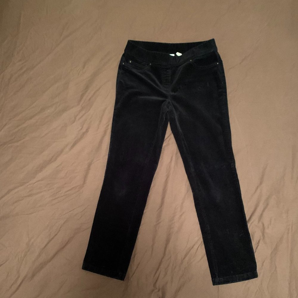 Black Velvet Corduroy Pants